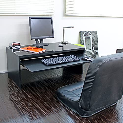 506 デスク スライドテーブル付 90cm幅 日本製 ハイデスク ブラック